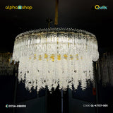 Qulik stainless steel luxury LED crystal chandelier light (QL-K7727-600)
