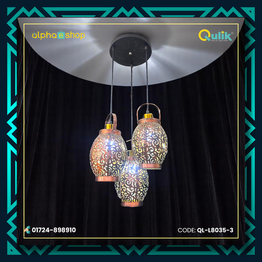 Qulik Modern Moroccan Bloom 3 Color Hanging Lights (QL-L8035-3)
