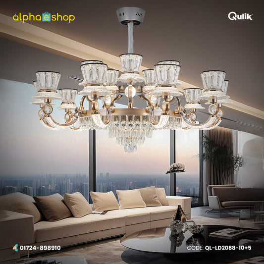 Qulik LED Crystal Chandelier Light (QL-LD2088-10+5)