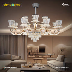 Qulik LED Crystal Chandelier Light (QL-LD2088-8+4)