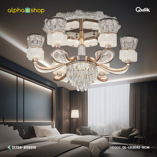 Qulik LED Crystal Chandelier Light (QL-LD2092-6 CM)