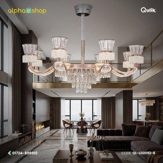Qulik LED Crystal Chandelier Light (QL-LD2092-8)