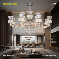 Qulik LED Crystal Chandelier Light (QL-LD2092-8+4)