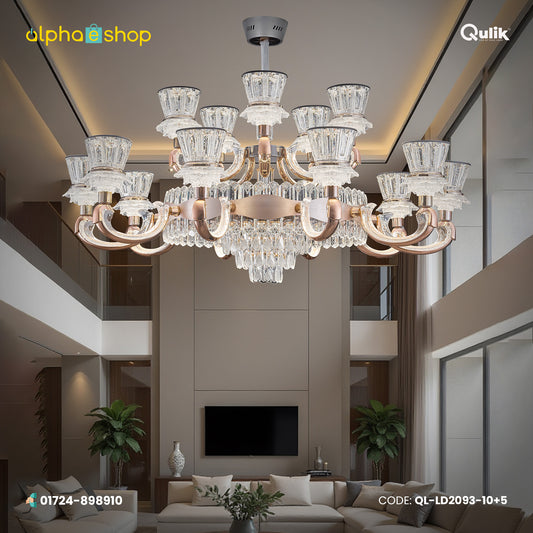 Qulik LED Crystal Chandelier Light (QL-LD2093-10+5)