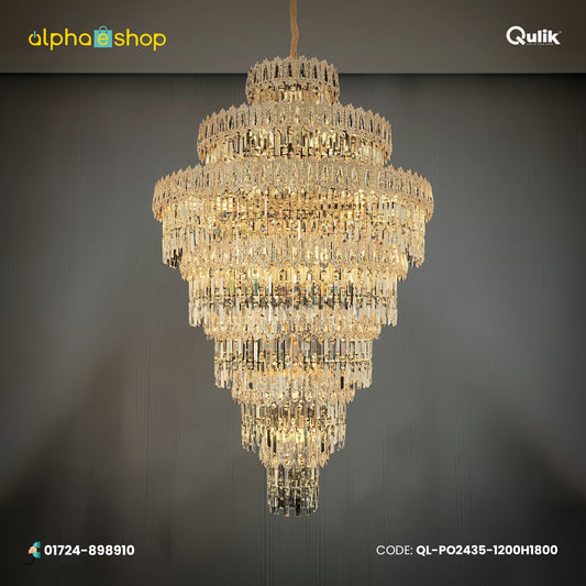 Qulik Crystal Chandelier Spiral Light (QL-PO2435-1200H1800)