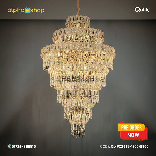 Qulik Crystal Chandelier Spiral Light (QL-PO2435-1200H1800)