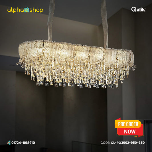 Qulik Decorative Chandeliers  Crystal Pendant Hanging Lights (QL-PO3002-950-350)