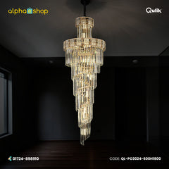 Qulik Modern Crystal Chandelier Light (QL-PO3024-600H1800)