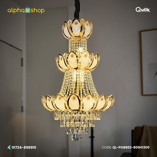 Qulik Modern Crystal Chandelier light (QL-PO8802-800H1300)