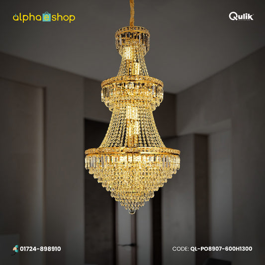 Qulik Modern Crystal Chandelie Modern Light (QL-PO8907-600H1300)