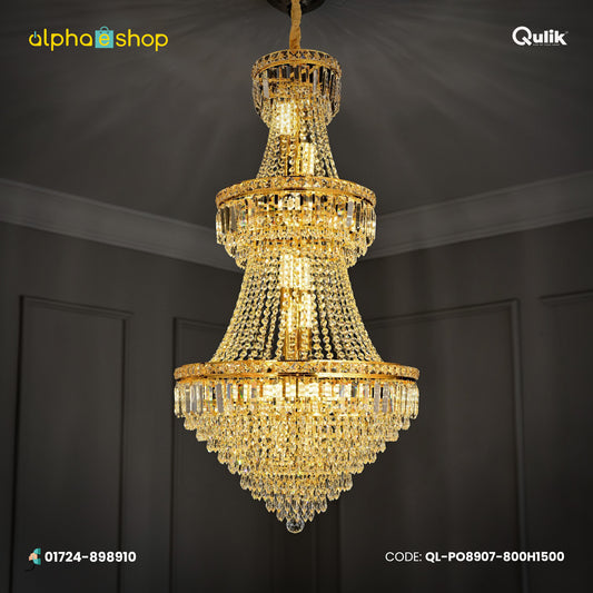 Qulik Modern Crystal Chandelie Modern Light (QL-PO8907-800H1500)