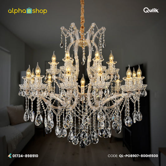 Qulik Modern Transparent Crystal Chandelier Light (QL-PONDL6008)