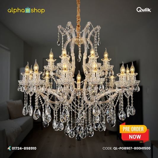Qulik Modern Transparent Crystal Chandelier Light (QL-PONDL6008)