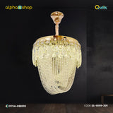 Qulik Modern Crystal Chandelier Decorative Pendant Hanging single layer 3 color LED Ceiling Light (QL-S695-300)