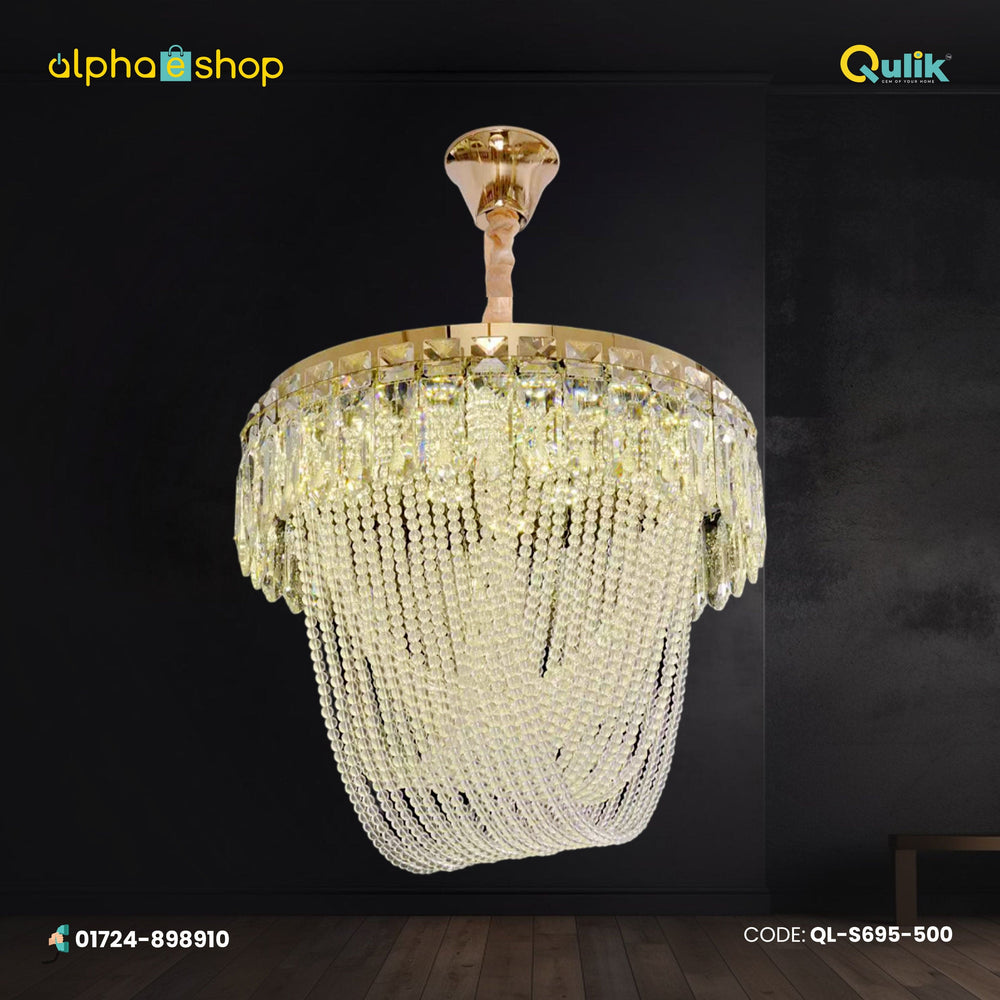 Qulik S695-500 LED Ceiling Light - Elegant Design, 60W Power, Adjustable Color Temperature. Ideal for living rooms, bedrooms, and dining areas.