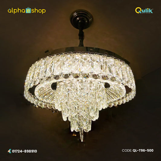 Qulik T96-500 LED Ceiling Light - Elegant 5-Layer Design, 60W Power, Adjustable Color Temperature. Ideal for living rooms, bedrooms, and dining areas.