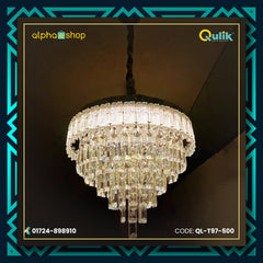 Qulik T97-500 LED Ceiling Light - Modern Crystal Chandelier