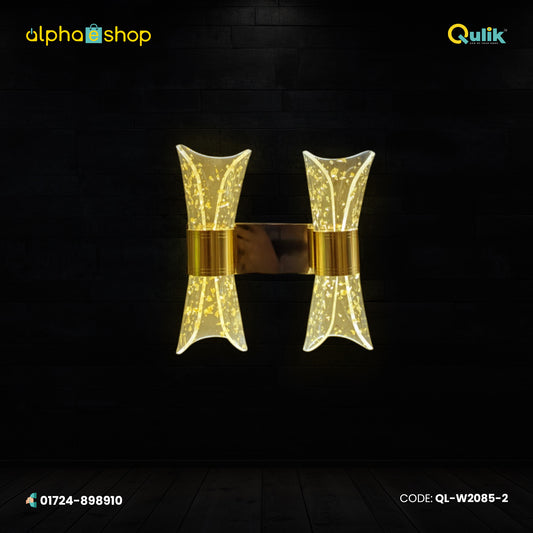 Qulik Modern Wall Lamp Concise Glass Double Head LED Lampshade (QL-W2085-2)