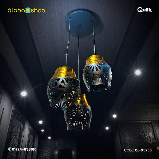 Qulik Modern AmberIron Pendant 3 Color Hanging Lights (QL-X5256)