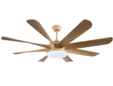 Qulik Q-6522-W 60-Inch Modern Decorative Ceiling Fan with ABS Blades and Underlight in White