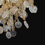 Qulik Chandelier Crystal LED Aluminum Gold Hanging Light  (QL-P6033-6GD)