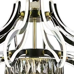 Qulik Chandelier Luxury classic decorative Crystal 6 LED Lamp Ceiling Lights (QL-3389-6)