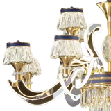 Qulik Modern Nordic Candle Crystal Chandelier Decoration Pendant Hanging Double Layer 3 Color Light(QL-8866-8-4)