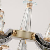 Qulik Decorative Luxury Crystal LED Chandelier 6 Lamp Lights (QL-9911-6)Qulik 9911-8 Golden Iron LED Ceiling Light - Modern Nordic Candle Crystal Chandelier with 8 Lamps