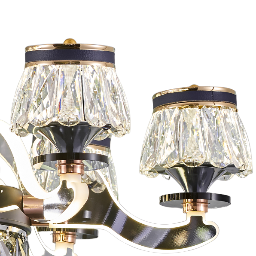 Qulik Decorative Luxury Crystal LED Chandelier Ceiling 12 Lamp Lights (QL-8832-8-4)