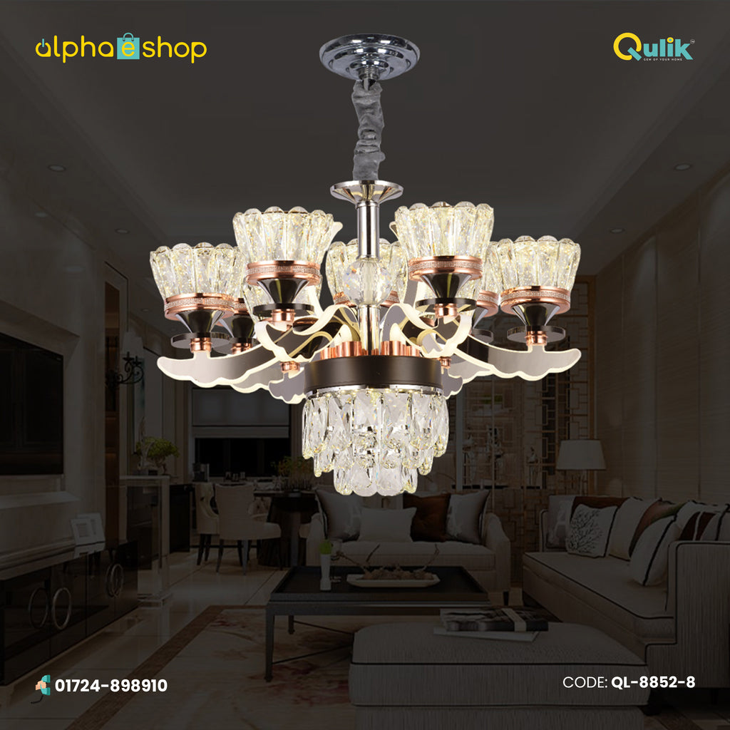 Modern Luxurious Crystal Chandelier LED Ceiling Lamp  Ceiling lights  living room, Ceiling lamp, Living room ceiling