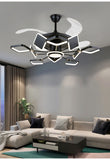 Qulik Q-6136 48 Inch Modern Chandelier Ceiling Fan - 4-Blade, LED Light, 3 Color Change, Remote Control