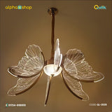 Qulik Modern Chandelier Decorative Hanging Acrylic Coral Butterfly Head Shape LED Ceiling Light (QL-2029)