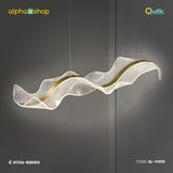 Qulik Modern Chandelier Decorative Hanging Acrylic Waves Shape LED Ceiling Light (QL-Y2019)