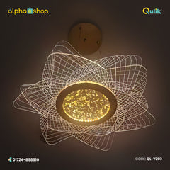 Qulik Y203 LED Flower-Shaped Ceiling Light - Modern Elegance, Adjustable Color Temperature. Illuminate your space with contemporary sophistication.
