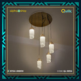 Qulik Modern Chandelier Hanging Acrylic Cable 5 Head LED Ceiling Light (QL-9054)