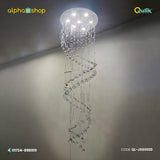 Qulik Modern Crystal Chandelier Double S-shaped Hanging LED Ceiling Light (QL-JX60020)