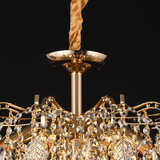 Qulik Modern Luxury Crystal Chandelier Pendent French Gold Clear 8 LED Light (QL-9270-8)