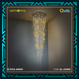 Qulik Modern Nordic Crystal Chandelier Decoration Pendant Hanging LED Ceiling Light (QL-JX5026)