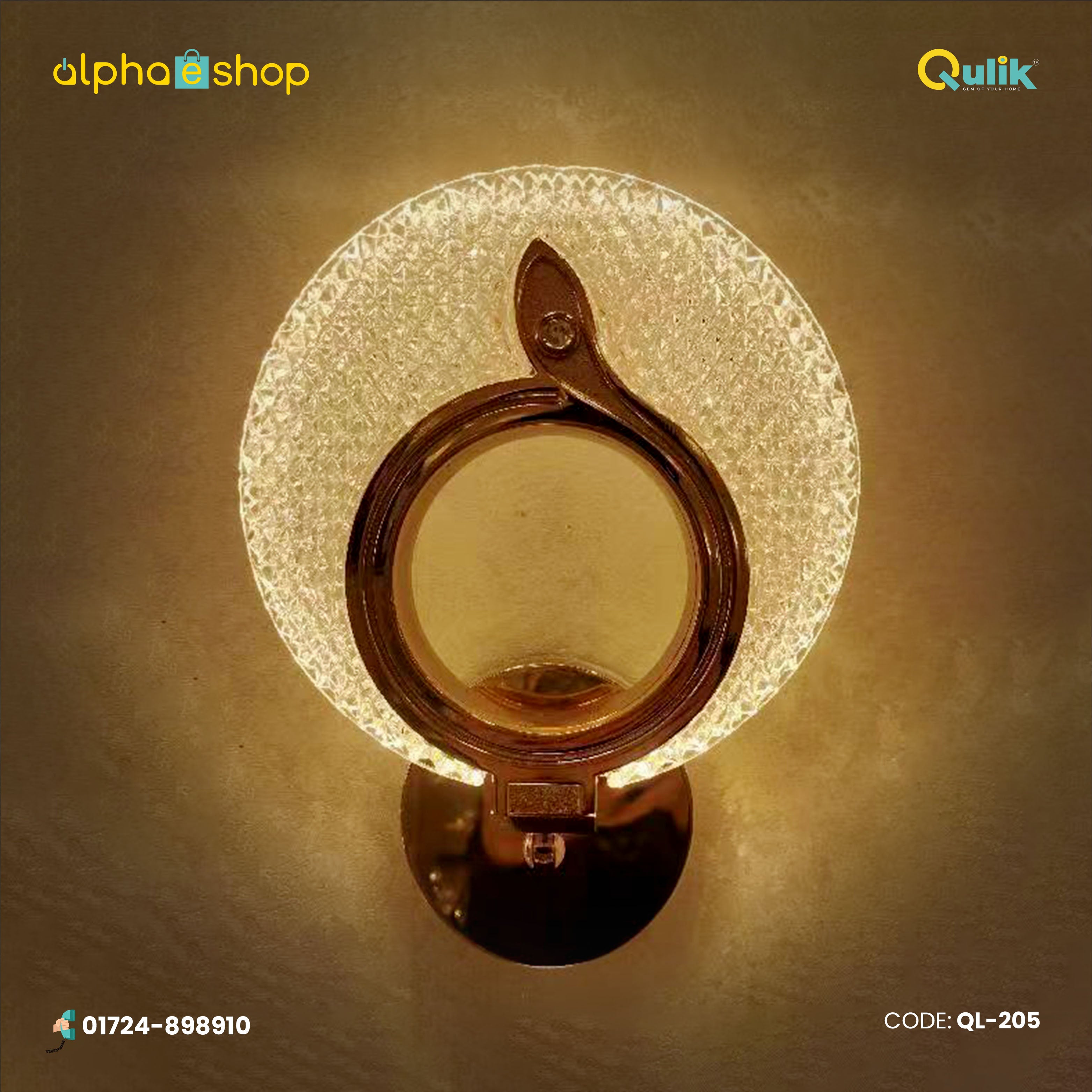 Qulik QL-205 Modern Wall Lamp - Timeless Elegance, Aluminum Body, Adjustable Lighting, 2-Year Warranty. Elevate your space with sophistication and enduring style.