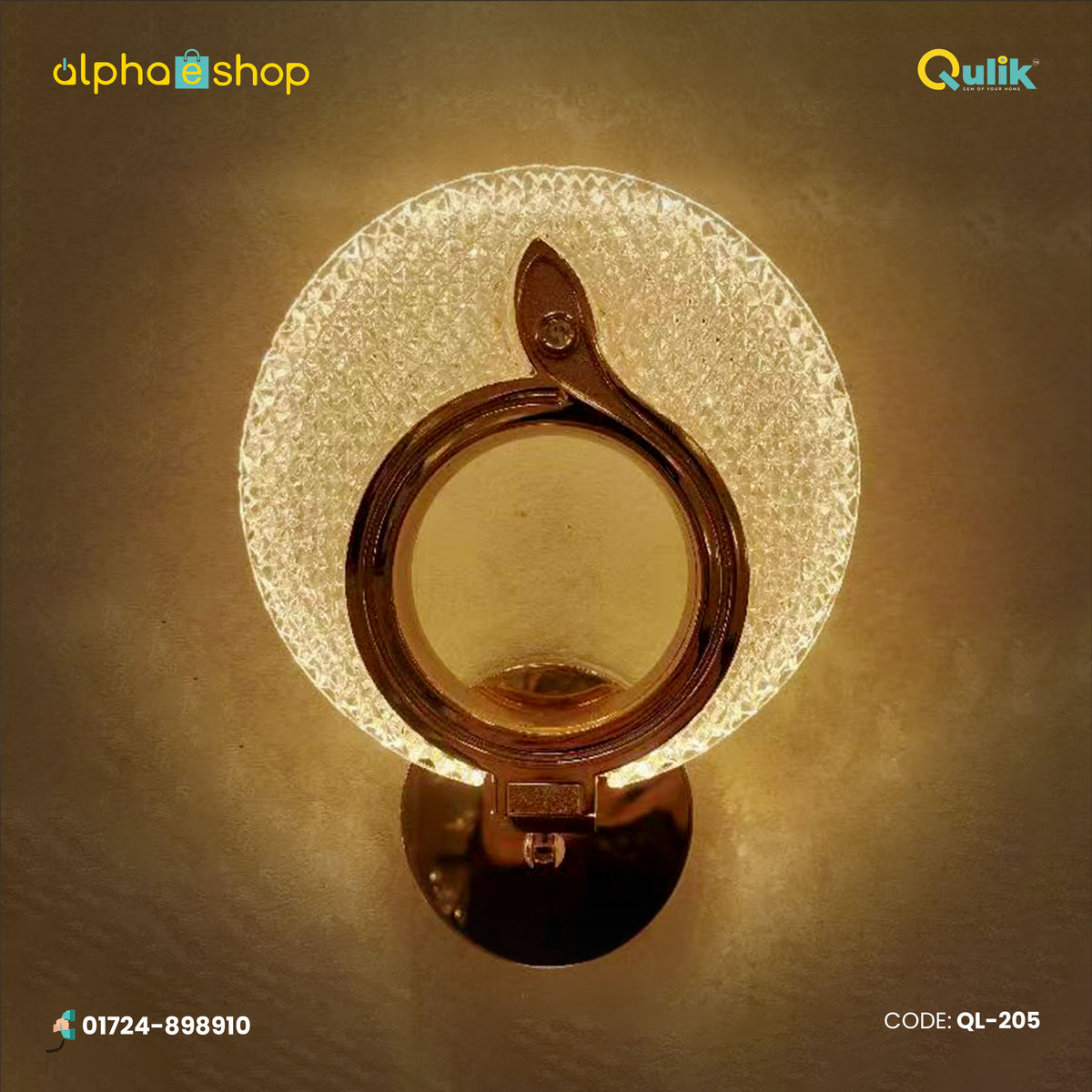 Qulik QL-205 Modern Wall Lamp - Timeless Elegance, Aluminum Body, Adjustable Lighting, 2-Year Warranty. Elevate your space with sophistication and enduring style.
