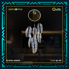 Qulik Modern Leaf Crystal hanging light with illuminated leaf-shaped pendants and adjustable suspension, model QL-197.