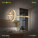 Qulik stainless steel luxury LED circle rings crystal chandelier light(QL-D8805-A)