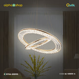 Qulik stainless steel luxury LED circle rings crystal chandelier pendant light(QL-D8806-A)