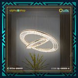 Qulik stainless steel luxury LED circle rings crystal chandelier pendant light(QL-D8806-A)