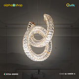 Qulik stainless steel luxury LED circle rings crystal chandelier pendant light(QL-D8808-A)