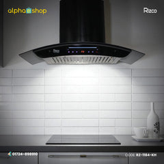 Rizco RZHC 905 36-inch kitchen hood in black. High-performance kitchen ventilation available at Alphaeshop.