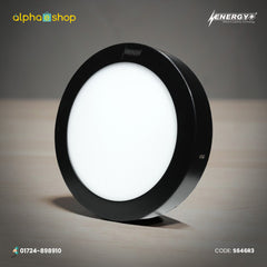 Energy Plus 646 - 18W Round LED Surface Panel Light (Black) | S646