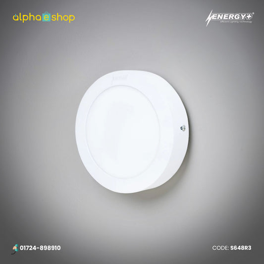 Energy Plus 648 - 12W Round LED Surface Panel Light with Sensor (White) | S648