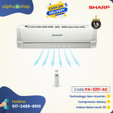 Sharp AH-A18SED - Split Wall Type Air Conditioner 1.5 Ton (Non-Inverter) (White) PA-3211-AC