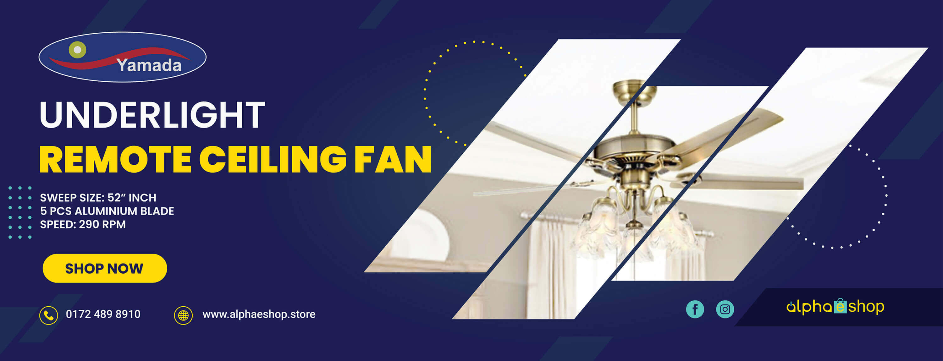 underlight remote ceiling fan